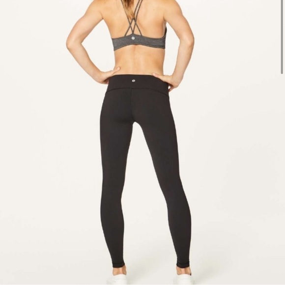 Lululemon Black Full Length Mid Rise Wunder Unders - Picture 6 of 10